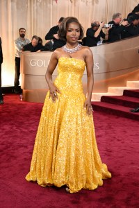 Ryan Destiny at the 83rd Annual Golden Globes held at The Beverly Hilton on January 11, 2026 in Beverly Hills, California.