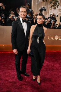 Matthew Rhys and Keri Russell at the 83rd Annual Golden Globes held at The Beverly Hilton on January 11, 2026 in Beverly Hills, California.