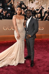 Eniko Hart and Kevin Kelley at the 83rd Annual Golden Globes held at The Beverly Hilton on January 11, 2026 in Beverly Hills, California.