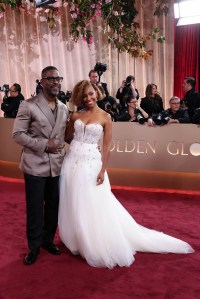 Sterling K. Brown and Ryan Michelle Bathe at the 83rd Annual Golden Globes held at The Beverly Hilton on January 11, 2026 in Beverly Hills, California.