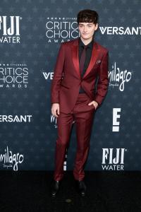 Noah Schnapp at the 31st Annual Critics Choice Awards held at Barker Hangar on January 04, 2026 in Santa Monica, California.