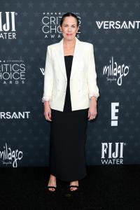 Katherine Pope at the 31st Annual Critics Choice Awards held at Barker Hangar on January 04, 2026 in Santa Monica, California.