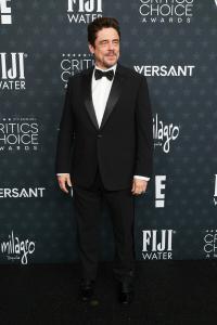 Benicio del Toro at the 31st Annual Critics Choice Awards held at Barker Hangar on January 04, 2026 in Santa Monica, California.