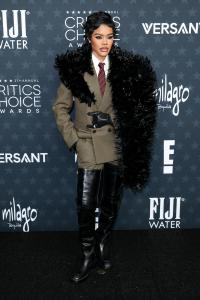 Teyana Taylor at the 31st Annual Critics Choice Awards held at Barker Hangar on January 04, 2026 in Santa Monica, California.