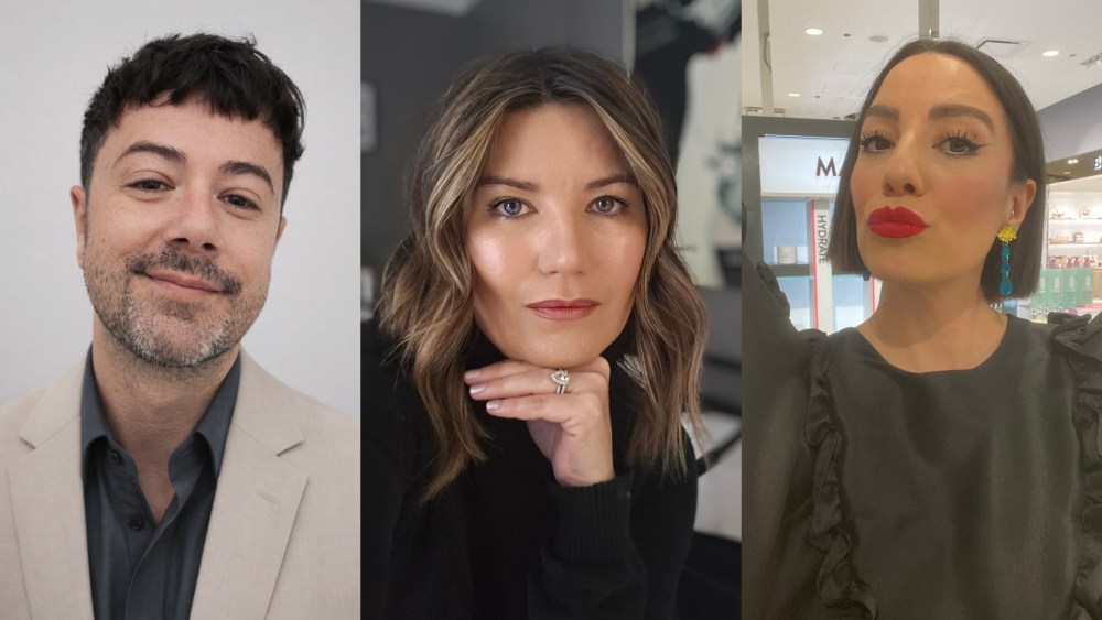Nordstrom employees from left to right: Personal stylist Austin Williamson. lead tailor Lisa Pearce, beauty stylist Nicole Herrera.