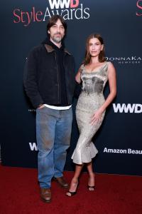 Andrew Mukamal and Hailey Bieber at the 2026 WWD Style Awards held at the Regent Santa Monica Beach on January 09, 2026 in Santa Monica, California.