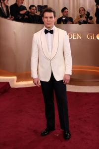 Jake Lacy at the 83rd Annual Golden Globes held at The Beverly Hilton on January 11, 2026 in Beverly Hills, California.