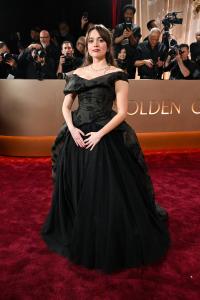 Aimee Lou Wood at the 83rd Annual Golden Globes held at The Beverly Hilton on January 11, 2026 in Beverly Hills, California.