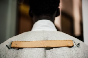 Backstage at the Hed Mayner Men’s Fall 2026 ready-to-wear show at Pitti Uomo
