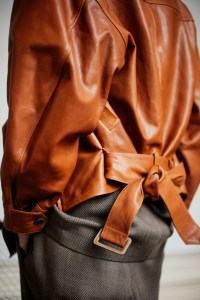 Backstage at the Soshiotsuki Men’s Fall 2026 ready-to-wear show at Pitti Uomo