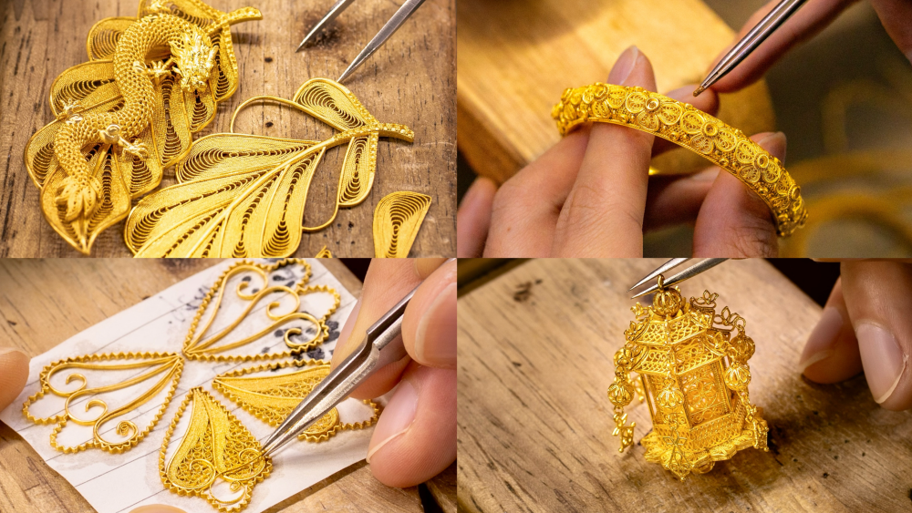 The making of Borland gold jewelry.