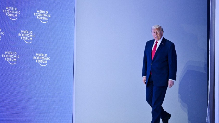 President Donald Trump at the World Economic Forum in Davos, Switzerland on Wednesday.