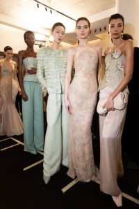 Backstage at Giorgio Armani Privé Spring 2026 Couture at Paris Couture Week
