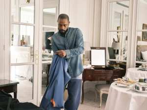 A look at LaKeith Stanfield as he gets ready for Dior Men's Fall 2026 in Paris.