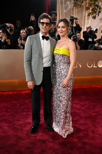 Adam Brody and Leighton Meester at the 83rd Annual Golden Globes held at The Beverly Hilton on January 11, 2026 in Beverly Hills, California.