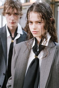 Backstage at Sacai Fall 2026 Ready-to-Wear Collection at Paris Fashion Week