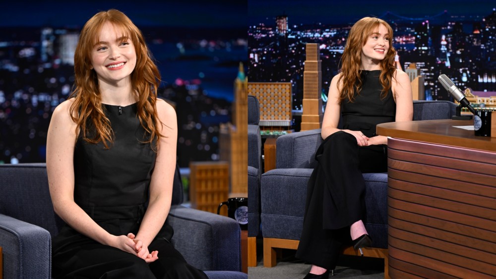 Sadie Sink wears vintage Claude Montana on "The Tonight Show Starring Jimmy Fallon" on Jan. 5 in New York City.