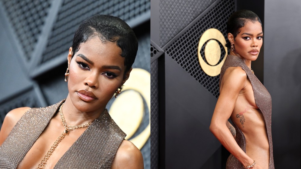 Teyana Taylor wears Tom Ford at the 68th Grammy Awards on Feb. 1, 2026 in Los Angeles.