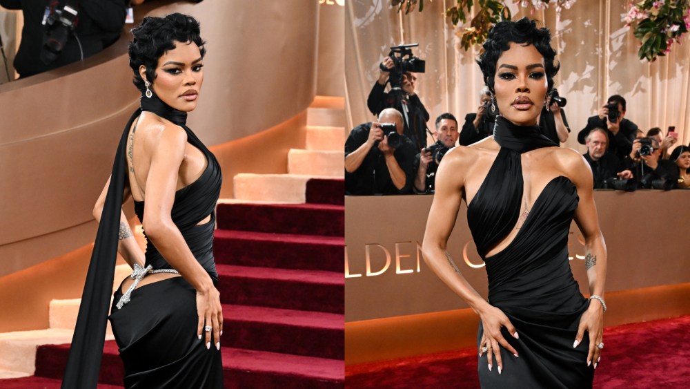 Teyana Taylor at the 2026 Golden Globes.