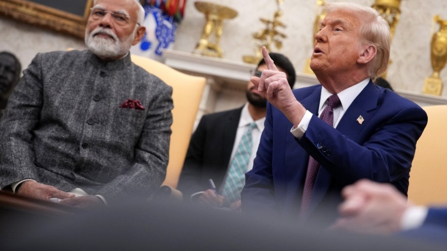 President Donald Trump and Indian Prime Minister Narendra Modi at the White House in February 2025.