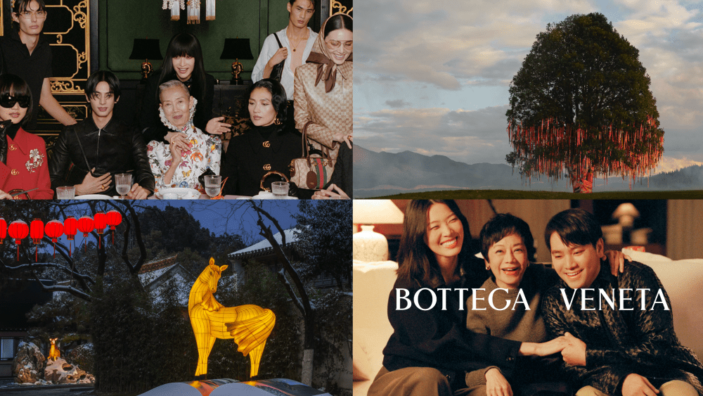 Year of the Horse campaigns from Gucci, Celine, Loewe, and Bottega Veneta.