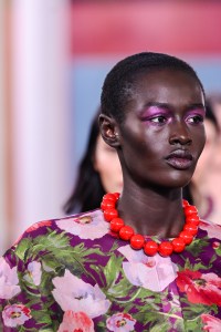 Bright eyeshadow at Carolina Herrera