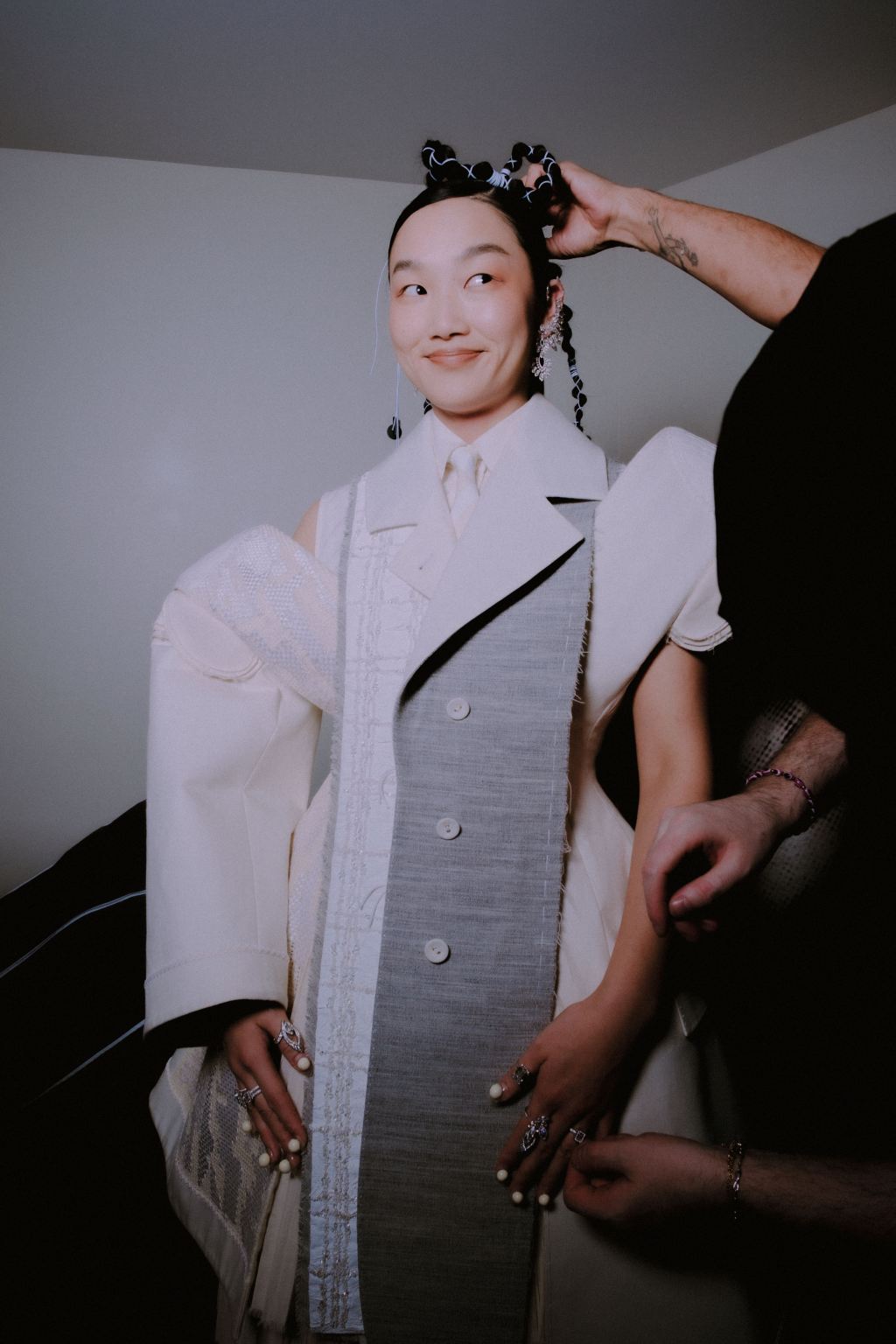 Getting Ready With Audrey Nuna for the Grammys in Thom Browne Couture