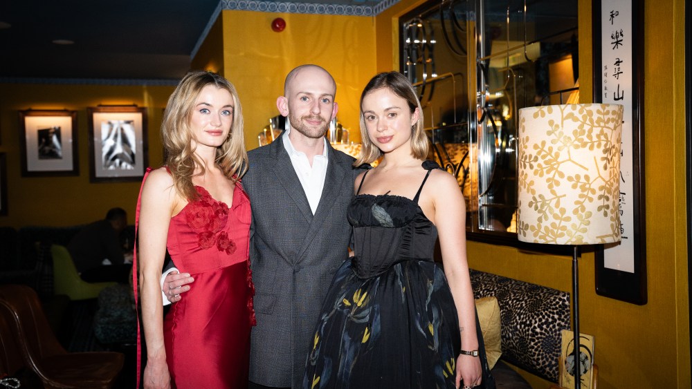 From left to right, ballet dancer Anna Rose O'Sullivan, Patrick McDowell, and Amelia Windsor.