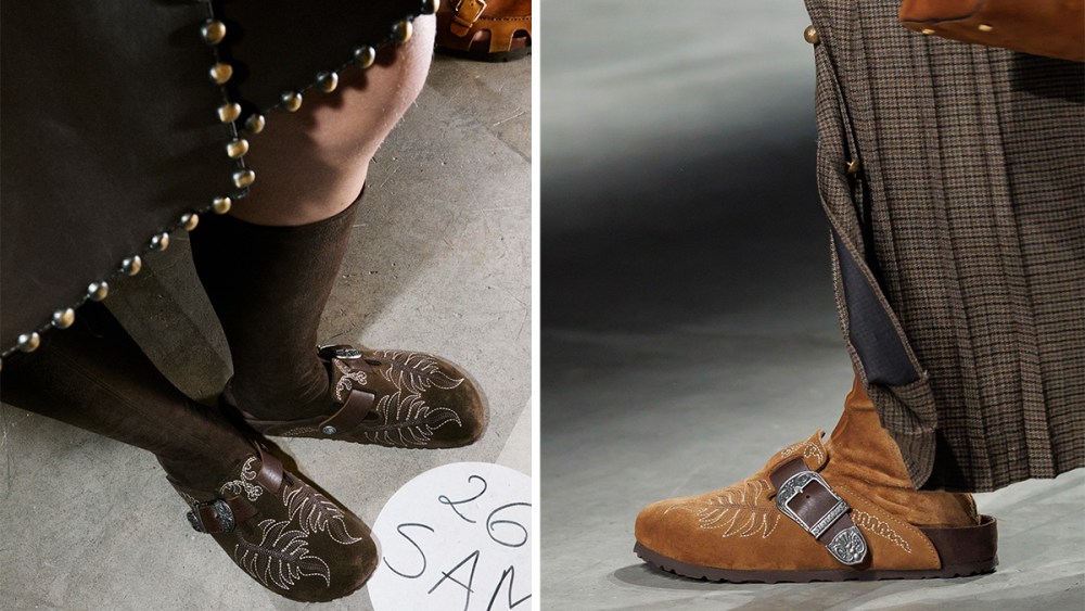 Birkenstock, Etro, shoe, collaboration, Boston clog, clogs, footwear, Milan Fashion Week, Milan