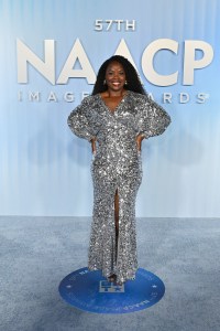 Chinenye Ozougwu at the 57th NAACP Image Awards held at the Pasadena Civic Auditorium on February 28, 2026 in Los Angeles, California.