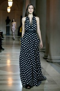 Anna van Ravenstein on the catwalk (Photo by George Chinsee/WWD/Penske Media via Getty Images)