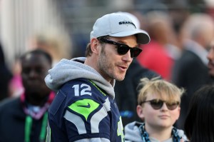 Chris Pratt attends Super Bowl LX between the Seattle Seahawks and the New England Patriots at Levi's Stadium on February 08, 2026 in Santa Clara, California.