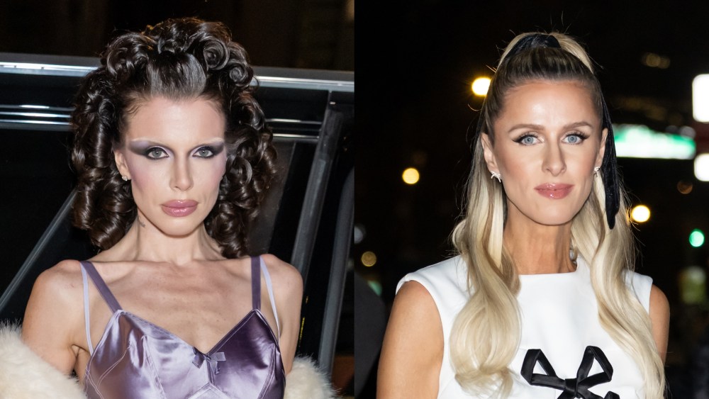 Julia Fox and Nicky Hilton Rothschild at the Marc Jacobs Spring 2026 show.