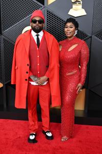 David "DLO" Outing and Bionca Outing at the 68th GRAMMY Awards held at the Crypto.com Arena on February 01, 2026 in Los Angeles, California.