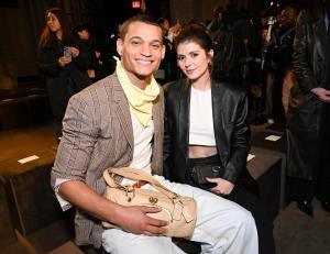 Tyriq Withers and Emily Bader at the Coach fashion show as part of RTW Fall 2026 held at Cipriani on February 11, 2026 in New York, New York.