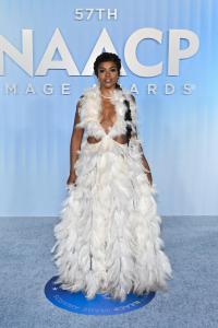 Kharmony Fortune at the 57th NAACP Image Awards held at the Pasadena Civic Auditorium on February 28, 2026 in Los Angeles, California.