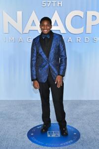 Jordan McGlone at the 57th NAACP Image Awards held at the Pasadena Civic Auditorium on February 28, 2026 in Los Angeles, California.