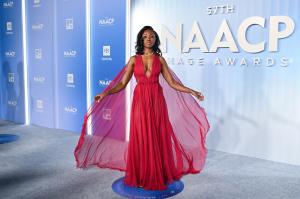 Jayme Lawson at the 57th NAACP Image Awards held at the Pasadena Civic Auditorium on February 28, 2026 in Los Angeles, California.