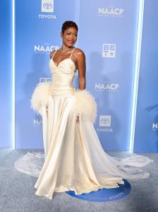 Keke Palmer at the 57th NAACP Image Awards held at the Pasadena Civic Auditorium on February 28, 2026 in Los Angeles, California.