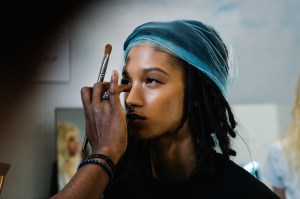 Backstage at the Coach Fall 2026 ready-to-wear show at New York Fashion Week.