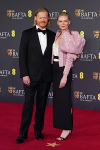 LONDON, ENGLAND - FEBRUARY 22: Jesse Plemons and Kirsten Dunst attend the 2026 EE BAFTA Film Awards at The Royal Festival Hall on February 22, 2026 in London, England. (Photo by Dominic Lipinski/Getty Images)