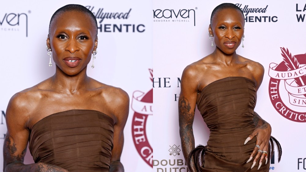 Cynthia Erivo wears Balenciaga at the 46th Critics' Circle Film Awards on Feb. 1 in London.