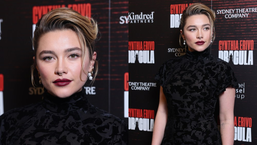 Florence Pugh wears Patou at the "Dracula" West End Opening Night on Feb. 17 in London.