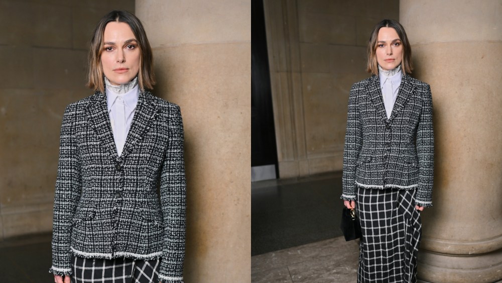 Keira Knightley at the Erdem fall 2026 ready-to-wear show.