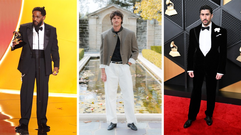 Kendrick Lamar and Jacob Elordi wearing Chanel, and Bad Bunny in Schiaparelli
