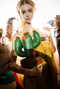 Backstage at Moschino Fall 2026 Ready-to-Wear Collection at Milan Fashion Week
