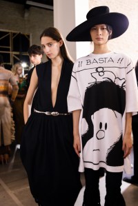 Backstage at Moschino Fall 2026 Ready-to-Wear Collection at Milan Fashion Week