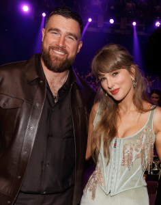 Taylor Swift and Travis Kelce at the 2026 iHeartRadio Music Awards held at Dolby Theatre on March 26, 2026 in Los Angeles, California.