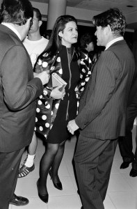 Paloma Picasso (C) and Jann Wenner (R) attend an event at the New York Athletic Club in New York City on October 1, 1992.