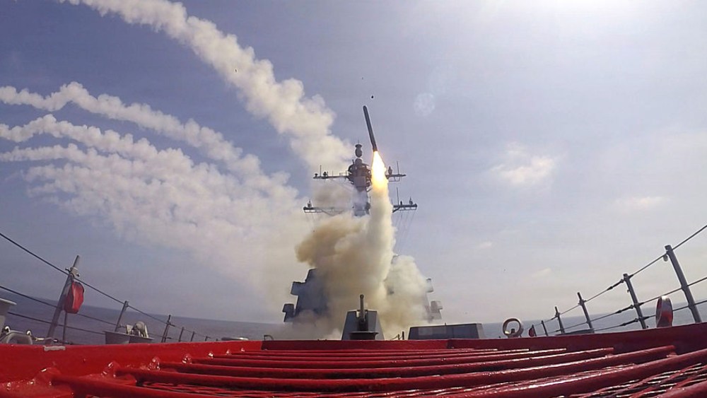 Missile launch during operations in support of Operation Epic Fury on Feb. 28, 2026.